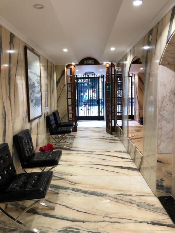 Marble lobby of Hotel Atlántico Centro